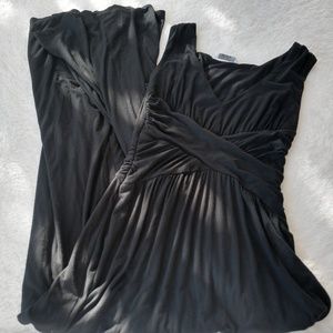 Three Dots Black Sleevless Knit Max Dress Sz Small